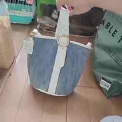 デニムリング付きショルダーバッグ(ハンドバッグにも可)
