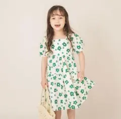 美品★URBANCHERRY　花柄フリルワンピース　130㎝のサムネイル