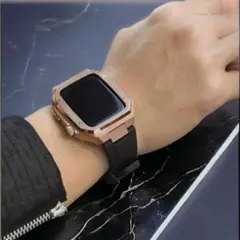44mm お洒落 アップルウォッチベルト　カバーセット ラバーベルト