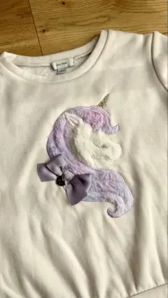 エニィファム　any FAM ユニコーン刺繍トレーナー　110 裏起毛