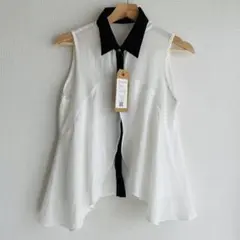 GRL グレイル ホワイト ノースリーブシャツ Lサイズ タグ付未使用 ブラウス