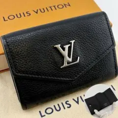 LOUIS VUITTON 三つ折り財布 ブラック - メルカリ