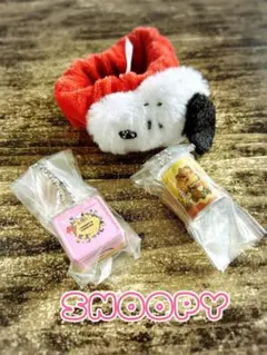 スヌーピー　ビスケットミニチュアチャーム　3点セット
