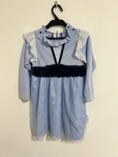 キッズ ワンピース ドレス ライトブルー