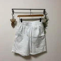 GU ホワイトショートパンツ ウエストゴム
