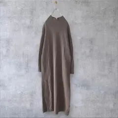 ★美品◆ビューティアンドユース◆ミラノリブタートルネックニットワンピースmc