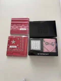 新品未使用GIVENCHY ハンカチセット レッド ピンク