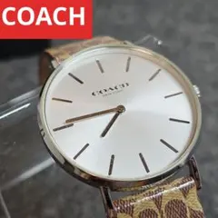 稼働品 COACH ホワイト文字盤 ステンレススチール(SS)×レザー クォーツのサムネイル