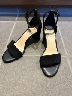 GU アンクルストラップ チャンキーヒールサンダブラック Lサイズ