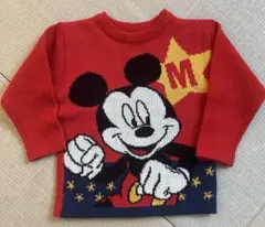 ヨシムラ ディズニー ミッキー セーター 赤 110cm ヴィンテージ　レトロ