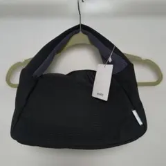 anello 黒 リブ編み ハンドバッグ