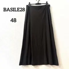BASILE28 バジーレ28 シアーロングスカート 茶色　48 大きいサイズのサムネイル