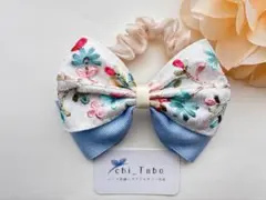 251✳︎組み合わせ自由！３点1300円！✳︎インド刺繍リボンポニーシュシュ♡