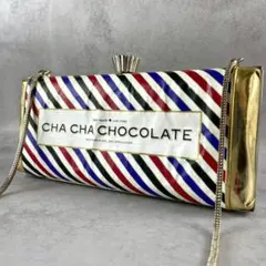 激レア✨ケイトスペード チョコレートチェーンショルダーバッグ ストライプ がま口