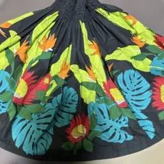フラダンスパウスカート　トロピカル柄