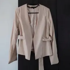 【rienda】ベージュ ノーカラージャケット 　ジャケット