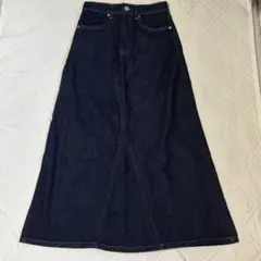 【未使用】【無印良品】デニム Aラインスカート インディゴ Sサイズのサムネイル