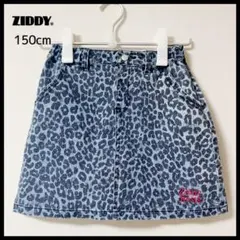 【ZIDDY】レオパード柄デニムスカート １５０ｃｍ