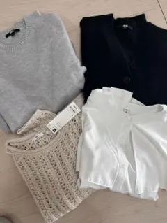 GU UNIQLO スフレヤーン　メッシュニット　　4点