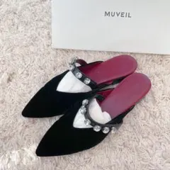 【新品✨】ミュベール　ビジュー付きミュール