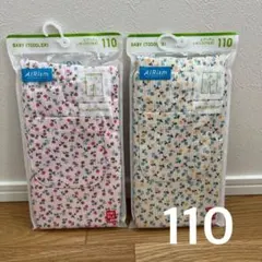 110 ユニクロ エアリズムレギンス7分丈2点セット レギュラーフィット 花柄