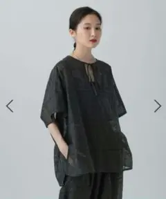 新品★オーガンジーポンショブラウスのサムネイル