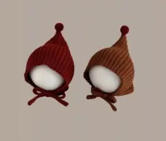 【冬物セール！】ベビー ニット帽 リブ編み 北欧風　おしゃれ　かわいい　防寒