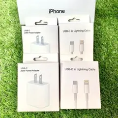 2セット iPhone 高速充電器 ＋2m Lightningケーブル付