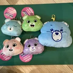 CARE BEARS ケアベア フェイスがまぐち リール付きパスケース
