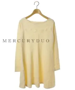 【美品】MERCURYDUO アクリルニット膝丈ワンピース