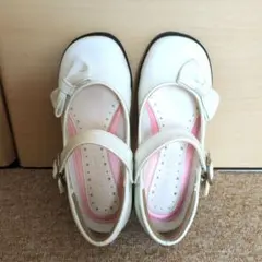 ホワイトリボン付きフォーマルシューズ　17.5cm 18.0cm
