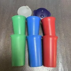 タッパーウエア　カラフルプラスチックコップ6個セット　アメリカ製