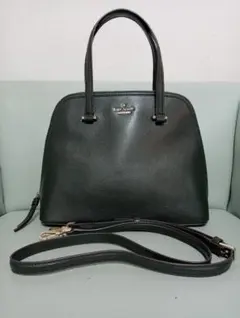 美品 ケイトスペード 2wayショルダーバッグ ダークグリーン