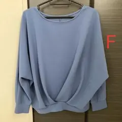 レディース ドレープデザイン 五分袖トップス フリーサイズ