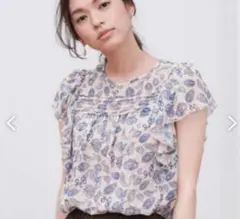 【美品】ANAYI ヨーリューフラワープリントフリルブラウス 38 美品】ANAYI ヨーリューフラワープリントフリルブラウス 38 - メルカリ