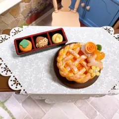 手作り柿のパイと秋の和菓子