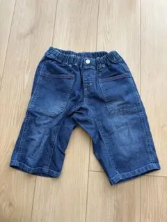 お得！ムージョンジョン　キッズ デニムハーフパンツ ウエストゴム