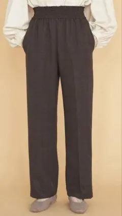 アメリカンホリック ウエストイージーストレートパンツ チェックブラウン Sサイズ