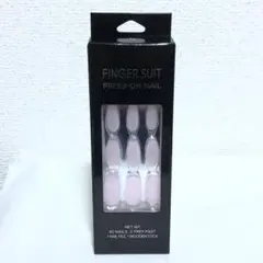 新品 フィンガースーツ プレスオンネイル 40チップ ピンク ラメライン