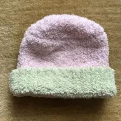 【カシウェア】ベビー帽子 ピンク＆グリーン