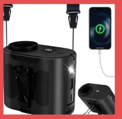 1台多役✨腰掛け扇風機 腰掛けファン 大容量10000mAhバッテリー