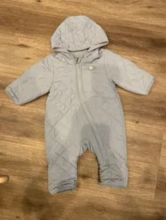 グレー キルティング アウター 60 70 手足カバーフード付き　赤ちゃん本舗