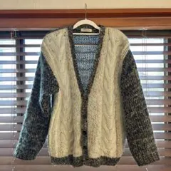 BRIARD ケーブルニットカーディガン Lサイズ