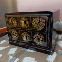 4段蓋2枚重箱 漆器 菊文様 木箱付き - メルカリ