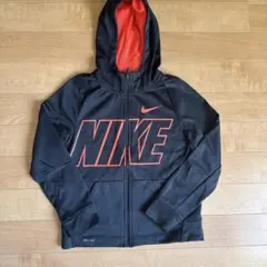 NIKE フルジップパーカー ブラック/オレンジ 150〜160