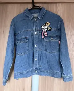 美品　BREEZE デニムジャケット 刺繍　ワッペン　ライトブルー