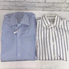 CAMICIANISTA カミチャニスタ ストライプ長袖シャツ 2枚セット 39のサムネイル