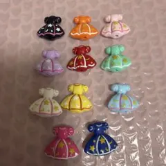 ドレス型デコレーションパーツ ビーズ 11個セット