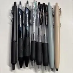 試筆品　単色　黒インキ　ボールペンセット 8本セット　まとめ売り
