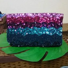 スパンコール クラッチバッグ